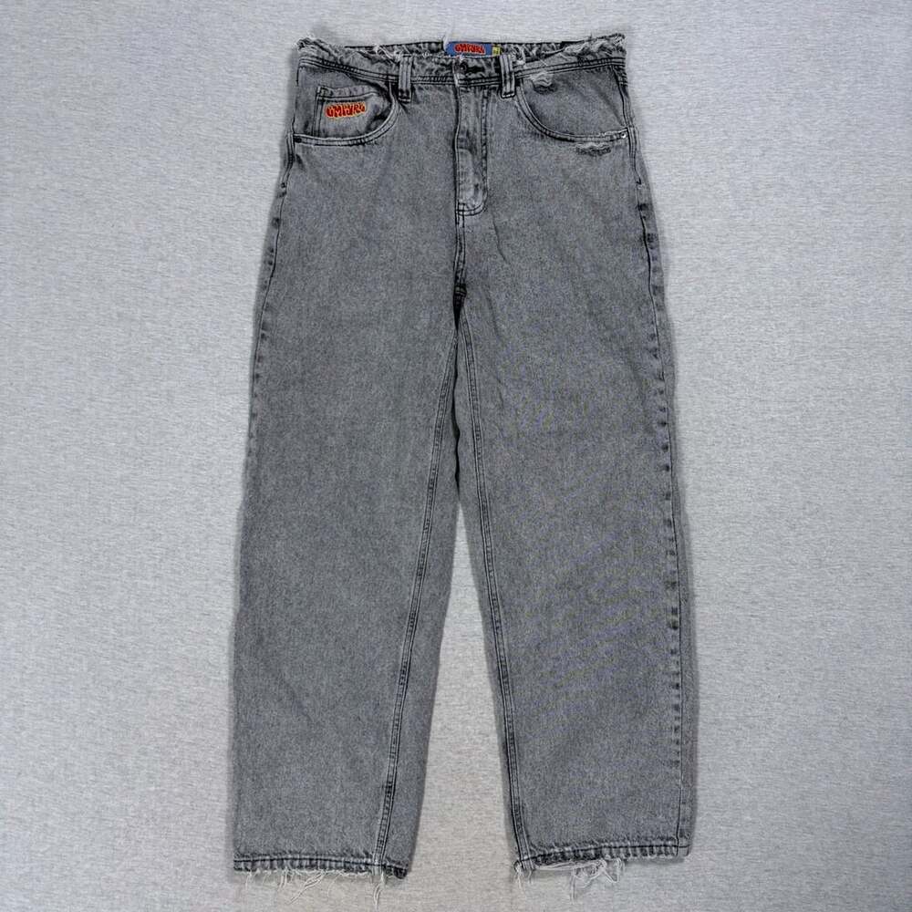 Empyre Jeans Size 32 Gray Acid Wash Relaxed Fit Skater Y2K Denim